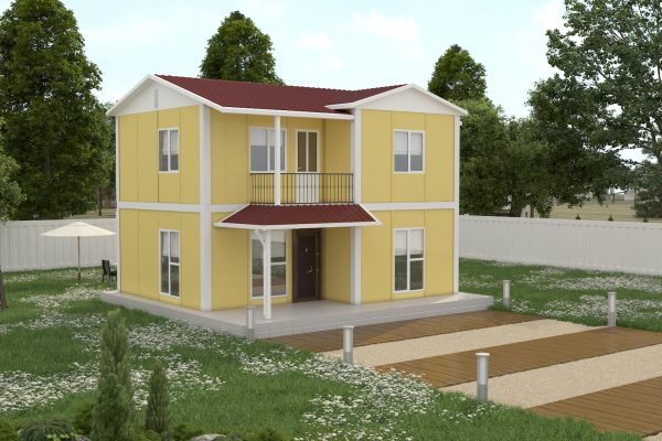 100m² Çift Katlı Prefabrik Konut