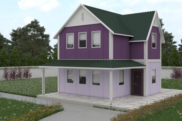 101m² Çift Katlı Prefabrik Konut