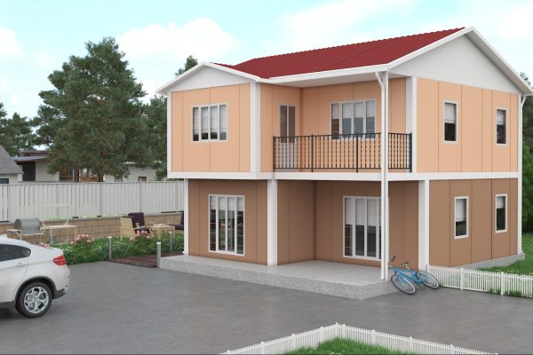 122m² Çift Katlı Prefabrik Konut