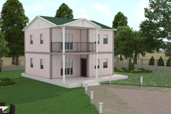 128m² Çift Katlı Prefabrik Konut