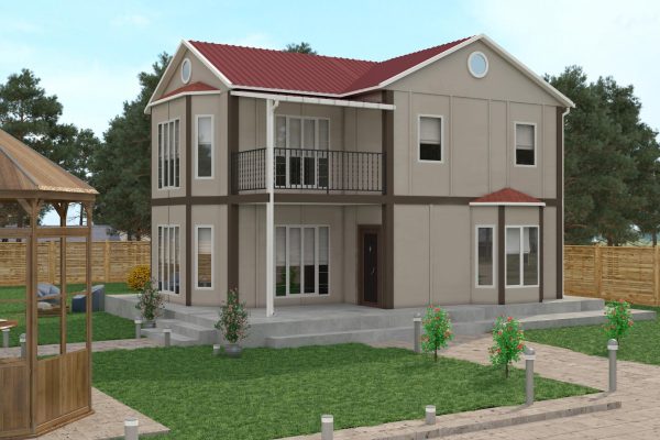 131m² Çift Katlı Prefabrik Konut