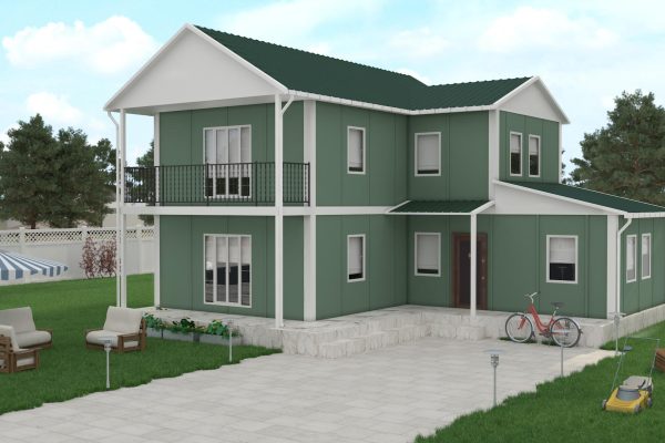 145m² Çift Katlı Prefabrik Konut