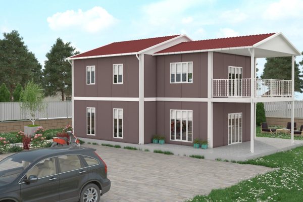 165m² Çift Katlı Prefabrik Konut