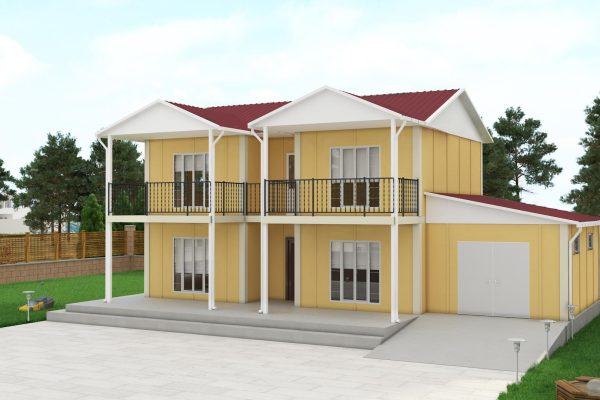 178m² Çift Katlı Prefabrik Konut